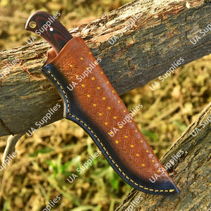 Cuchillo de Supervivencia Táctico para Exteriores, Cuchillo de Caza y Camping de Grado Industrial con Hoja Fija de Acero de Damasco Forjado a Mano, Punta Caída, G10 - Product Image 6