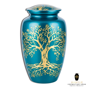 Urna Funeraria para Cenizas de Adultos, Diseño Árbol de la Vida, Estilo Europeo, Ecológica, Duradera, Decoración Conmemorativa - Product Image 2