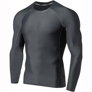 High Quality ODM OEM Customized Long Sleeve Rash Guard <b>Men</b> Spandex/Polyester UPF50 Printed <b>Compression</b> Quick Dry Breathable - Product Image 1