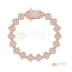 Pulsera de Cadena Fina con Moissanita en Oro Rosa, Estilo Manhattan, Nueva York, para Uso Diario, Fiestas, Bodas, Regalo - Product Image 5