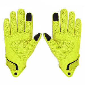 Gants de moto pour la route et la piste avec cuir cousu de haute qualité et protection antidérapante sur la paume - Product Image 3