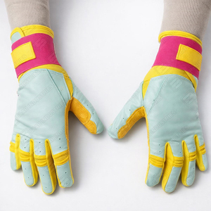 Wholesale Price Comfortable Long Cuff Sport Softball Training Original Cowhide Leather Baseball Batting Gloves Infield - Product Image 3