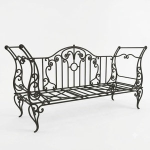 Juego de Sofás de Hierro Forjado de Lujo para Exteriores, Muebles de Jardín Tradicionales Impermeables, Sofá de 2 Plazas para Sala de Estar - Product Image 4