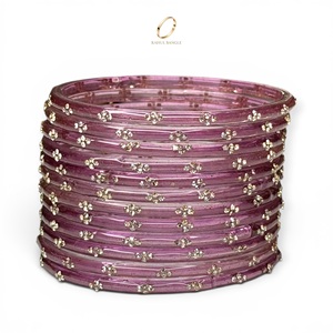 Pulseras de Cristal de Cachemira de Moda, Color Lavanda Morado, con Diseño de Gotas de Lluvia, para Mujer, para Bodas y Fiestas, Precio al por Mayor - Product Image 4