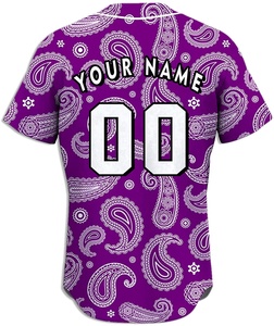 Conjunto de uniforme de equipo de béisbol para hombre, Jersey deportivo con nombre, número, botón, manga corta, sublimado - Product Image 2