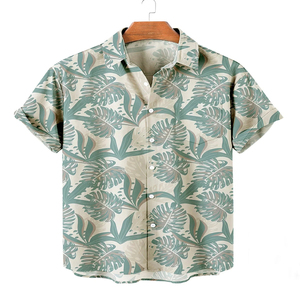 Camisa Polo Hawaiana de Secado Rápido con Protección UV 50+ y Logotipo Personalizado al por Mayor, Camisa de Playa con Botones para Hombre, Diseño Casual - Product Image 1