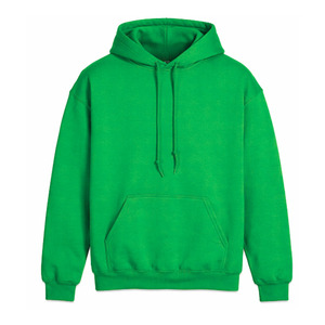 Custom Heat-Transfer Printing 100% Cotton Fleece Winter Solid Plain Dyed Breathable Eco-Friendly Pullover Hooded Sweatshirt - Product Image 3