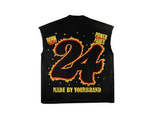 Men's Black Sleeveless T-<b>Shirt</b> And Shorts Set With Eagle <b>Flame</b> Print Power Never Fades Street Style Summer Wear - Product Image 3