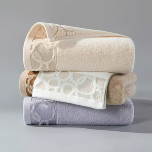 Serviette de bain en Jacquard en pur coton, 34x74Cm, motif géométrique, moelleuse et absorbante, serviette rectangulaire à usage domestique pour adultes, hommes et femmes - Product Image 5