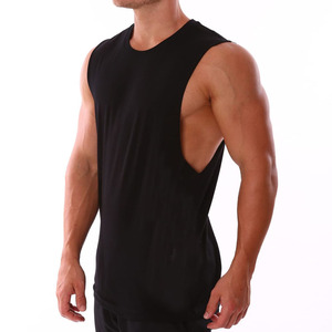 Camiseta Deportiva Personalizada al por Mayor para Hombre 2026, Cuello en V, Sin Mangas, Tejida con Cuentas, 100% Algodón, Transpirable y de Secado Rápido - Product Image 2