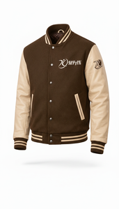 Vêtements en gros unisexes de style américain avec manches en cuir et patchs brodés, style américain original - Product Image 2