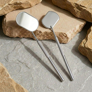 Custom Engraved Lash <b>Mirror</b> Stainless Steel Handheld Eyelash <b>Mirror</b> <b>Square</b> Style Silver Color OEM ODM Manufacturer - Product Image 1