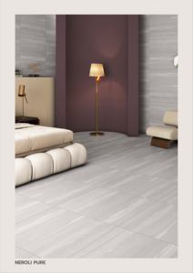 Azulejo de porcelana arquitectónico de 24x24 con detalles grabados mate, desarrollado para una interacción superficial subtil y compuesta. - Product Image 3