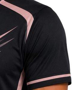 Black Pink Men Performance T Shirt Short Sleeve Sports Jersey Quick Dry Breathable <b>Athletic</b> Gym Training Workout Custom Tee Top - Product Image 3