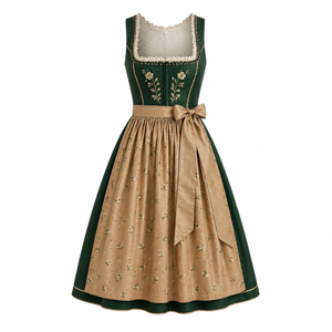 Robe Dirndl bavaroise sur mesure de qualité supérieure pour femmes, costume traditionnel allemand de serveuse de bière, vêtements de festival folklorique - Product Image 1