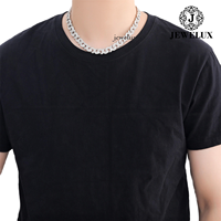 Cadena cubana premium con incrustaciones de moissanita, plata 925, chapado en oro de 14K/18K, joyería de lujo estilo hip hop al por mayor