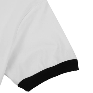 Camiseta de hombre de moda, holgada, personalizable, de manga corta, de gramaje alto, cómoda, con empalmes de colores en contraste y cuello redondo acanalado - Product Image 3