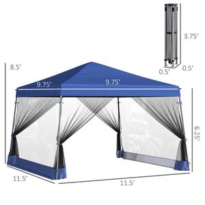 Tenda Pop-up con Gambe Inclinabili per Spiaggia, Design Pratico con Tettoia - Product Image 3