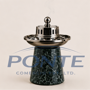 Modern Luxury Marble Incense Burner With Stainless Steel Lid Elegant Nordic Style Bakhoor Censer For Home <b>Decor</b> Meditation - Product Image 5