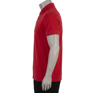 Polo de hombre transpirable de primera calidad, material de algodón y poliéster, color rojo, diseño y logotipo únicos. - Product Image 5