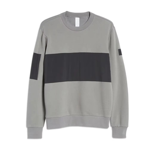 เสื้อสเวตเชิ้ตคอกลมผู้ชาย สีเทา-ดำ ทรงปกติ สวมใส่สบาย ผลิตจากผ้าฝ้ายถัก 100% เหมาะสำหรับใส่ในฤดูใบไม้ร่วง - Product Image 1