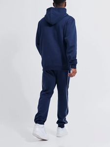 Conjunto de Sudadera con Capucha y Pantalones de Chándal de Algodón Terry Oversize con Cremallera para Hombre, Estilo Urbano Casual, Color Liso, para Invierno, OEM - Product Image 2