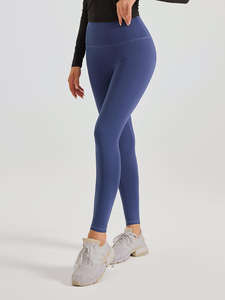 Pantalones de Yoga de Cintura Alta y Largo Completo para Mujer, Talla Grande XS, Estilo Europeo, Spandex/Poliéster, Ecológicos, de Secado Rápido, Cintura Elástica - Product Image 5