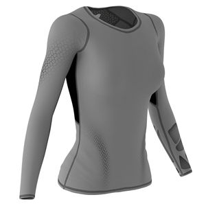 Camiseta Deportiva de Compresión de Manga Larga de Secado Rápido para Mujer, de Alta Calidad, en Colores Sólidos, para Yoga y Running - Product Image 2