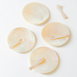 Juego de platos y cucharas de nácar Supreme Elegance, juego de caviar para joyería, aperitivos, postres, decoraciones, de Vietnam. - Product Image 1