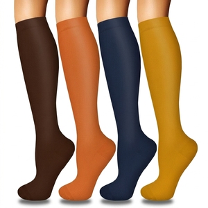 Chaussettes de sport compressives, élastiques, respirantes, pour la course à pied, le football, longues, pour hommes et femmes - Product Image 1