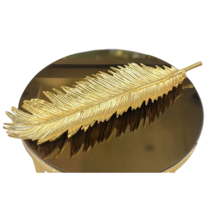 Excellent Quality Gold Metal Dish Vintage <b>Large</b> Size Leaf Design Tableware Serving <b>Tray</b> And Platters For Wholesaler Suppliers - Product Image 1