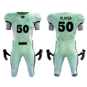 Uniforme de football américain confortable et personnalisable, 100% polyester, impression par sublimation, best-seller, créez votre propre maillot d'équipe - Product Image 4