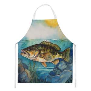 Unisex Large Multicolor Smallmouth Bass <b>Apron</b> for Cooking Baking Crafts <b>Gardening</b>-for Adults Men and Women - Product Image 1
