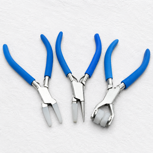 Pince à bec plat en nylon et à bec rond en acier, outil de façonnage de bijoux sans rayures ZetomedPro - Product Image 2