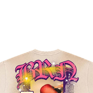 T-shirt Homme Oversize à Manches Courtes, Imprimé Wicked Girl, Style Formel, 100% Coton Jersey, Logo Frontal Sérigraphié, Tricoté - Product Image 3