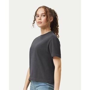 เสื้อยืดครอปแขนสั้นสีเทาเข้มสำหรับผู้ชาย ทรงปกติ คอกลม ผ้าเจอร์ซีย์ถักเนื้อนุ่ม 100% ผ้าฝ้าย - Product Image 1