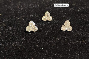 Moissanite blanche taillée en forme de lys de 7,30 mm (3 pièces) – Forme de fleur fantaisie, faite à la main pour bijoux personnalisés - Product Image 2