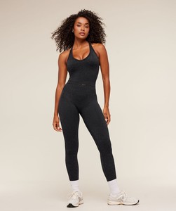 Conjunto Deportivo de 2 Piezas para Mujer, Sin Costuras, Transpirable, de Spandex |   Top Deportivo sin Mangas con Cuello Halter y Leggings de Cintura Alta |   Gimnasio Elástico - Product Image 1