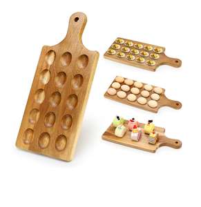 Plateau de service en bois de hêtre pour œufs à la coque, avec 12 emplacements, organiseur pratique pour œufs durs, plat pour la table - Product Image 3