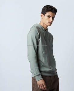 Sweats à capuche surdimensionnés simples pour hommes OEM chemises pullover françaises sweats à capuche respirants en coton pour hommes - Product Image 5