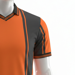 เสื้อโปโลซับลิเมชั่นคุณภาพเยี่ยมสำหรับฟุตบอล พร้อมปกคอแบบถักเรียบและแถบแขนเสื้อ ผลิตจากโพลีเอสเตอร์ 100% ลายแจ็คการ์ด 150 กรัมต่อตารางเมตร - Product Image 3