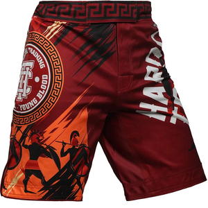 Shorts Deportivos Rojos para Hombre, Diseño Personalizado al por Mayor, para MMA, Ecológicos, Transpirables, de Secado Rápido, con Cintura Elástica - Product Image 2
