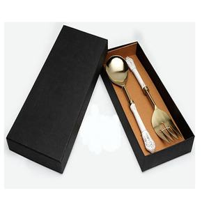 Mango de diseño de rama de florecimiento largo hecho a mano, acero inoxidable, en relieve, servidor de ensaladas, cubiertos decorativos - Product Image 5