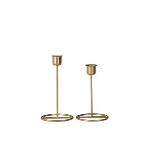ชุดเชิงเทียนโลหะสีทองคุณภาพสูง 2 ชิ้น ขาตั้งเชิงเทียนเหล็กดีไซน์หรูหราสำหรับตกแต่งโต๊ะงานแต่งงาน เชิงเทียนสีทอง - Product Image 1