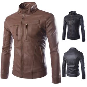 Blouson moto homme noir en cuir véritable à capuche, coupe ajustée, fermeture éclair, col montant, manches classiques, couleur unie, style hiver enduit - Product Image 4