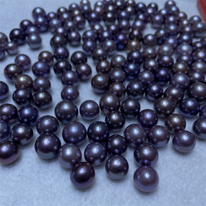 Perles d'eau douce naturelles de 9 à 12 mm, Edison nucléaire, bleu foncé, bleuets, forte luminosité avec de légères imperfections, perles en vrac pour le bricolage - Product Image 3