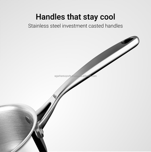 Olla para Té y Leche de 1.4L con Triple Fondo de 16cm |   Olla para Salsas de Acero Inoxidable, Venta al Por Mayor OEM - Product Image 3