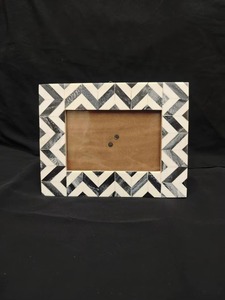 Handmade Creative Bone Inlay <b>Frame</b>-Black White Chevron Pattern <b>Picture</b> Decorative Mosaic Tabletop From REHMAN CRAFT - Product Image 5