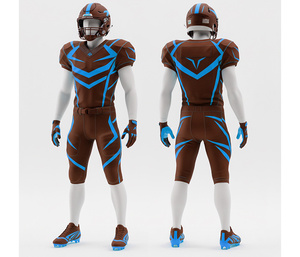 Conjunto de Uniforme de Fútbol Americano Sublimado, Ropa Profesional para Equipos, Equipación de Fútbol |   Ropa Deportiva Transpirable de Poliéster - Product Image 3