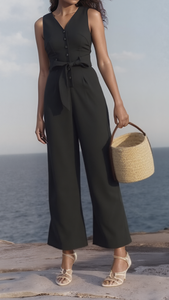 Wholesale Streetwear Sustainable Customize Garment Vietnam Manufacturer Luxury Jumpsuit Women High Quality Washable Breathable - Product Image 6